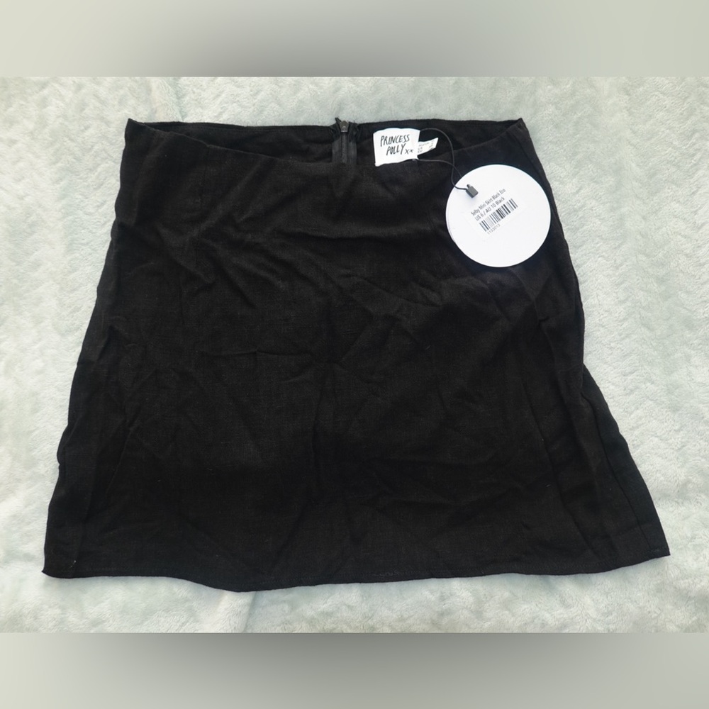 PRINCESS POLLY linen black skirt